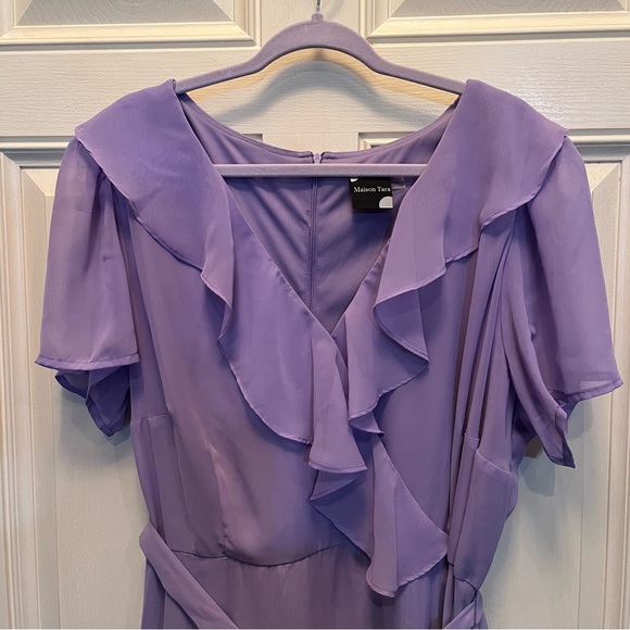 Lavender Plus Size Ruffled Dress - Picture 2 of 7